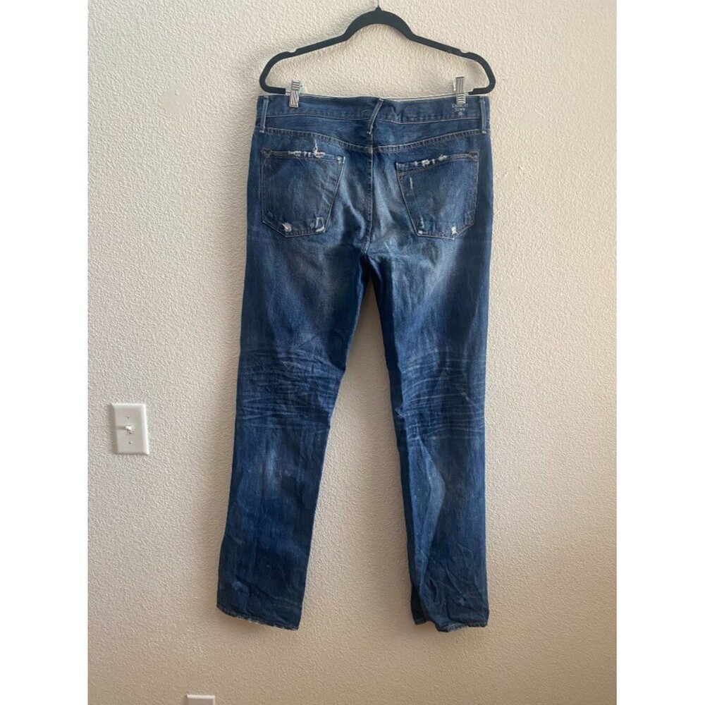 Earnest Sewn Limited Edition Fulton Straight Jeans 34 x 35 Distressed 71/210
